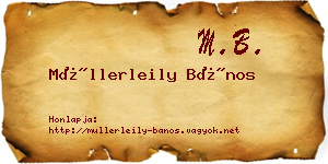 Müllerleily Bános névjegykártya